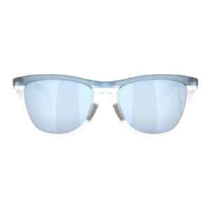 Oakley Frogskins Range XL front view, round frame fading from stonewash blue to clear