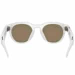 Inside view of the Oakley Meta HSTN Warm Grey frame and Prizm Ruby lenses