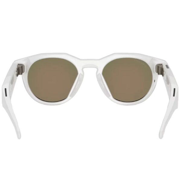 Inside view of the Oakley Meta HSTN Warm Grey frame and Prizm Ruby lenses