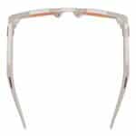 Top view of the Oakley Meta HSTN Warm Grey AI glasses with the arms open