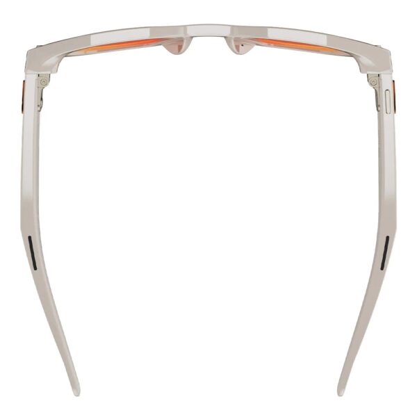 Top view of the Oakley Meta HSTN Warm Grey AI glasses with the arms open