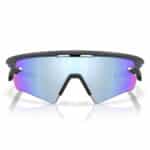 Oakley Sphaera Slash Matte Carbon with Prizm Deep Water Polarized lens, front view