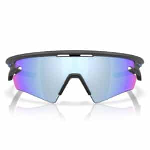 Oakley Sphaera Slash Matte Carbon with Prizm Deep Water Polarized lens, front view