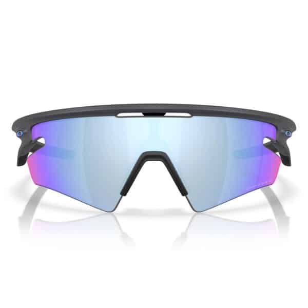 Oakley Sphaera Slash Matte Carbon with Prizm Deep Water Polarized lens, front view