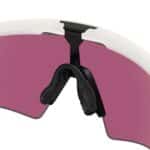 Close-up of the Unobtainium nosepad inside the Oakley Sphaera Slash Matte Vapor frame
