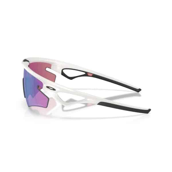 Oakley Sphaera Slash Matte Vapor, side profile of the frame and arm with earsock