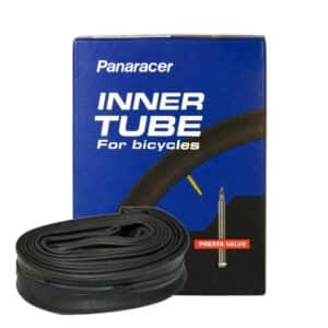 Panaracer Standard inner tube with Presta valve, shown with its blue Panaracer box