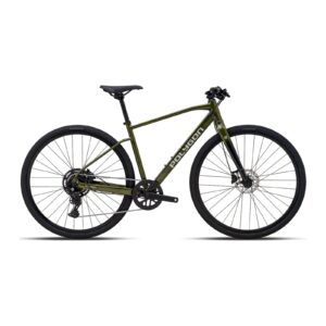 Polygon Path 3 urban city bike in green, side view