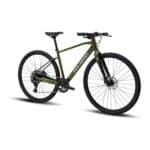 Polygon Path 3 city bike in green, front three-quarter view
