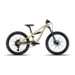 Polygon Siskiu D24 24-inch kids full-suspension mountain bike in cream, side view