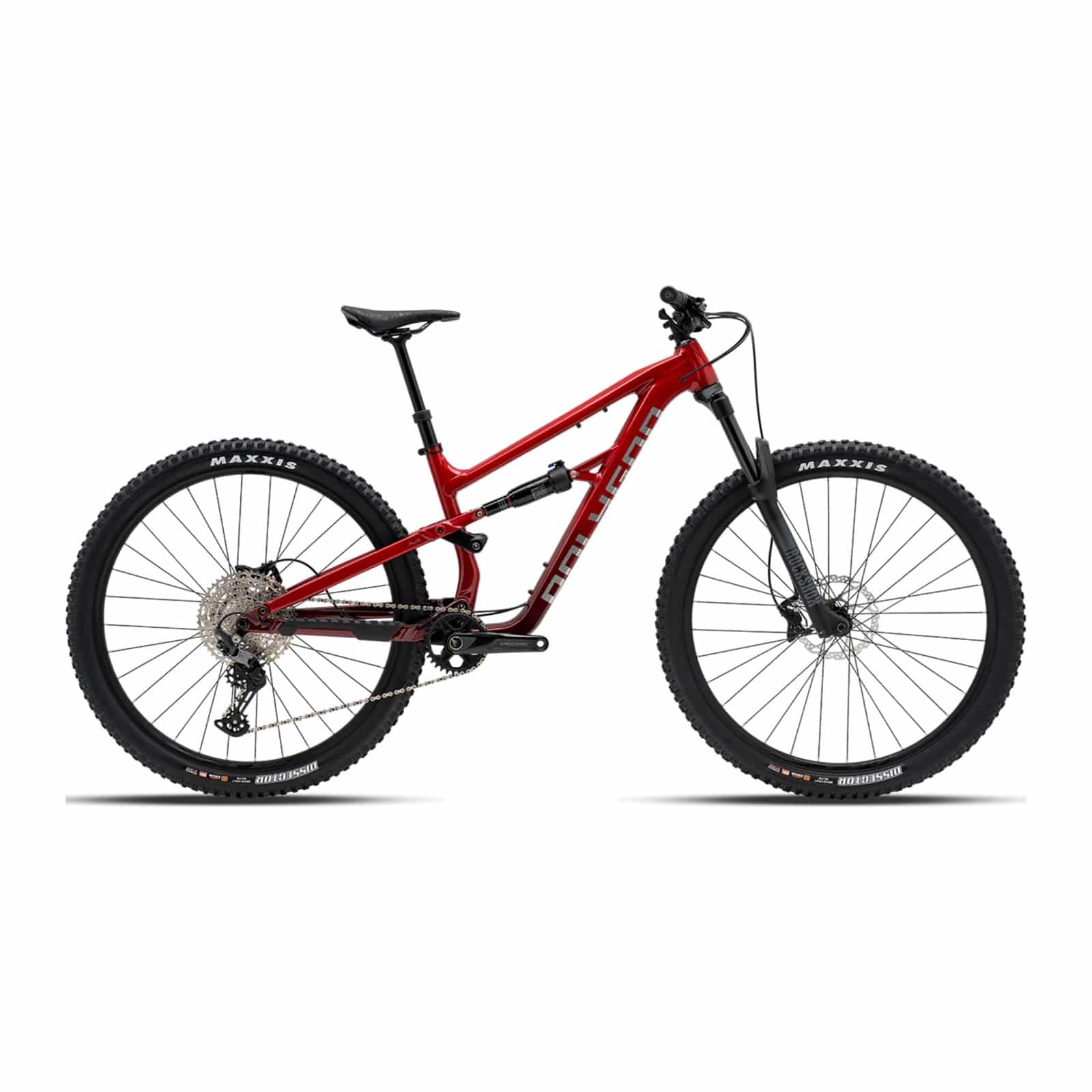 Polygon Siskiu T7 29-inch full-suspension trail bike (UDH) in Candy Red, drive-side view