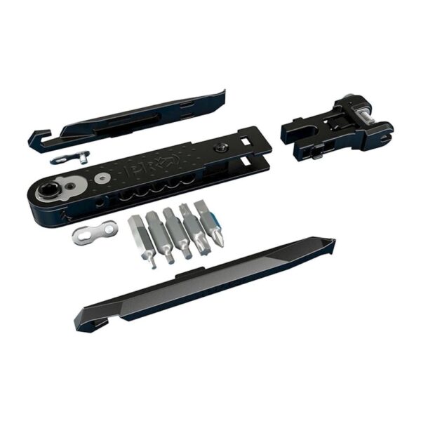 PRO Integrated mini tool parts: ratchet, bits, chain breaker and two tyre levers