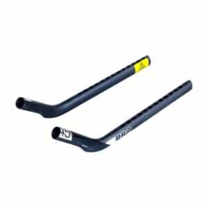 PRO Missile Evo J-Bend carbon extensions seen from the side, showing the J-bend sweep