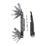 PRO Performance 22-function mini tool opened with chain tool and tyre lever