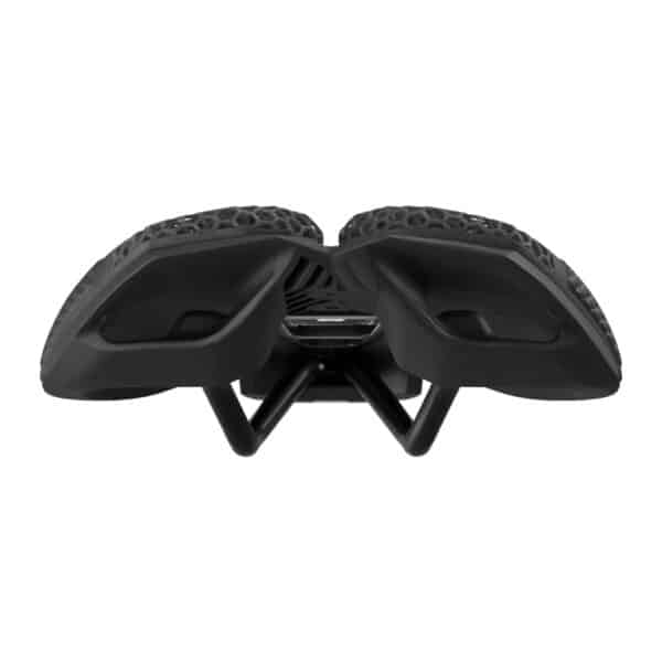 PRO Stealth 3D Team saddle from behind showing the carbon rails