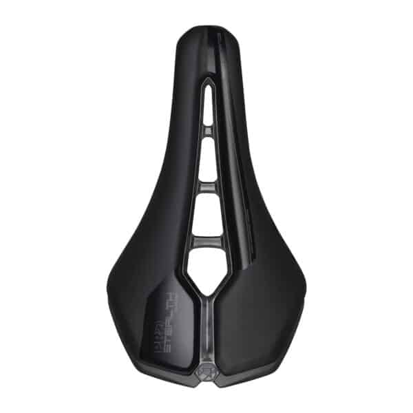PRO Stealth Curved Team saddle from above with anatomic fit recess