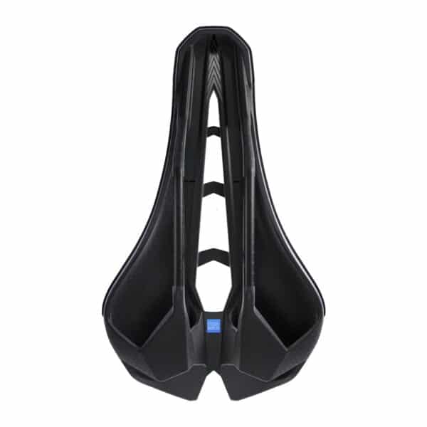PRO Stealth Superlight saddle from above with wide anatomic cut-out