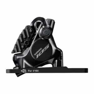 Shimano 105 BR-R7170 hydraulic flat mount front disc brake caliper with mount adapter