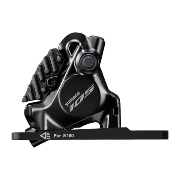 Shimano 105 BR-R7170 hydraulic flat mount front disc brake caliper with mount adapter