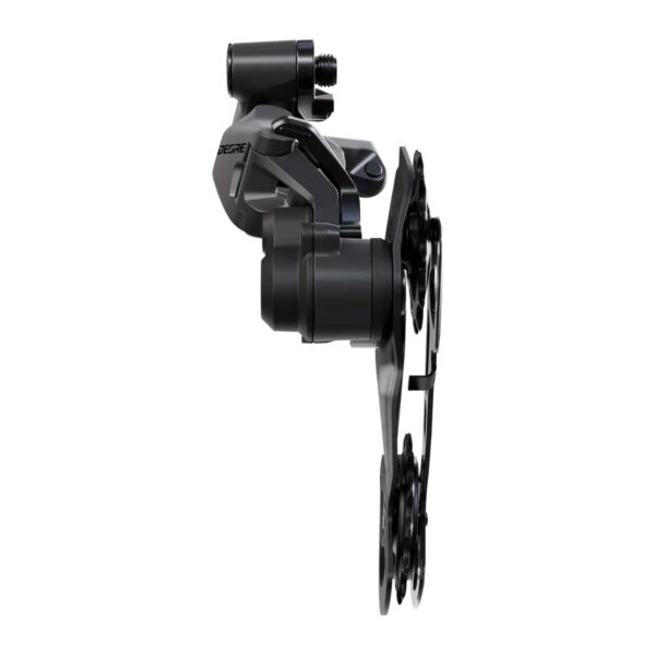 Shimano Deore RD-M6200 rear derailleur from behind with Shadow RD+ stabiliser
