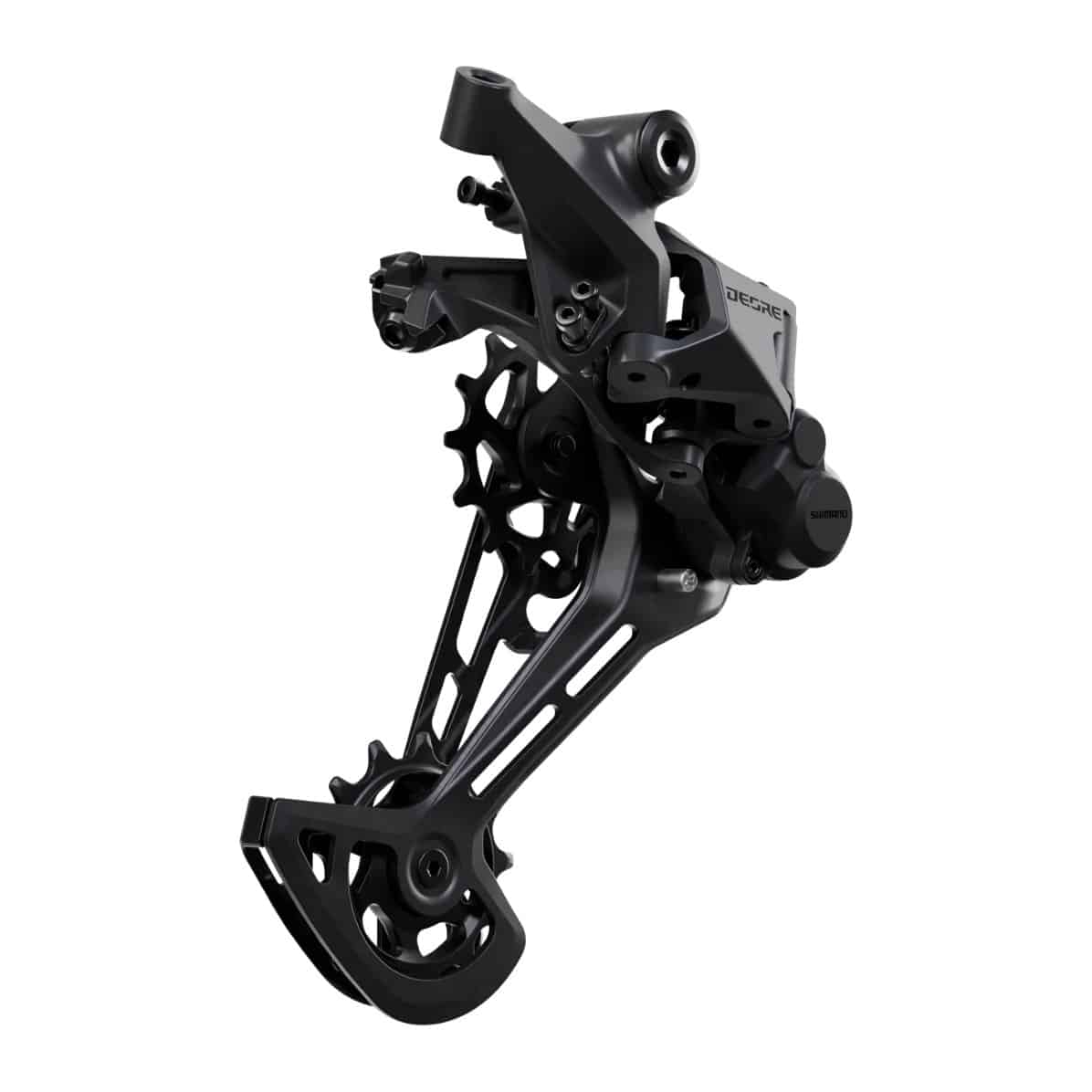 Shimano Deore RD-M6200 12-Speed Rear Derailleur – Side Shimano Deore RD-M6200 SGS 12-speed Shadow RD+ rear derailleur, outer side
