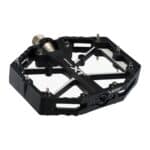 Shimano Deore XT PD-M8240 flat pedal showing the wide dual-concave platform and pins