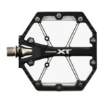 Shimano Deore XT PD-M8240 flat pedal from above, 112 x 109 mm platform