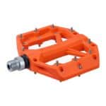 Single Shimano PD-GR400 orange flat pedal with chromoly spindle