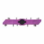 Shimano PD-GR400 purple flat pedal side profile, thin resin body