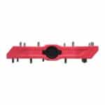 Shimano PD-GR400 red flat pedal side profile, thin resin body