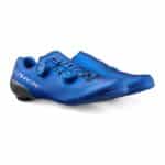 Pair of blue Shimano S-PHYRE SH-RC910 road shoes, three-quarter view