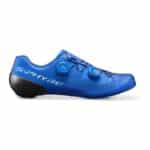 Shimano S-PHYRE SH-RC910 road racing shoe in blue, outer side with two BOA Li2F dials