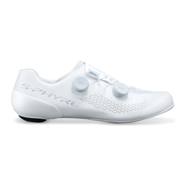 Shimano S-PHYRE SH-RC910 road racing shoe in white, outer side