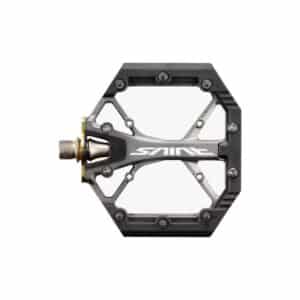 Shimano Saint PD-G8040 flat pedal from above, 10 pins per side