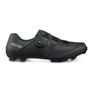 Shimano SH-XC503 XC mountain bike shoe in black, outer side with BOA L6C dial