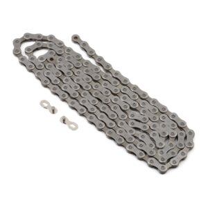 Shimano SLX CN-M7100 12-speed chain laid out with its Quick-Link connector
