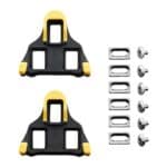 Shimano SM-SH11 yellow SPD-SL cleats with 6° float, supplied with the PD-R7000 pedals
