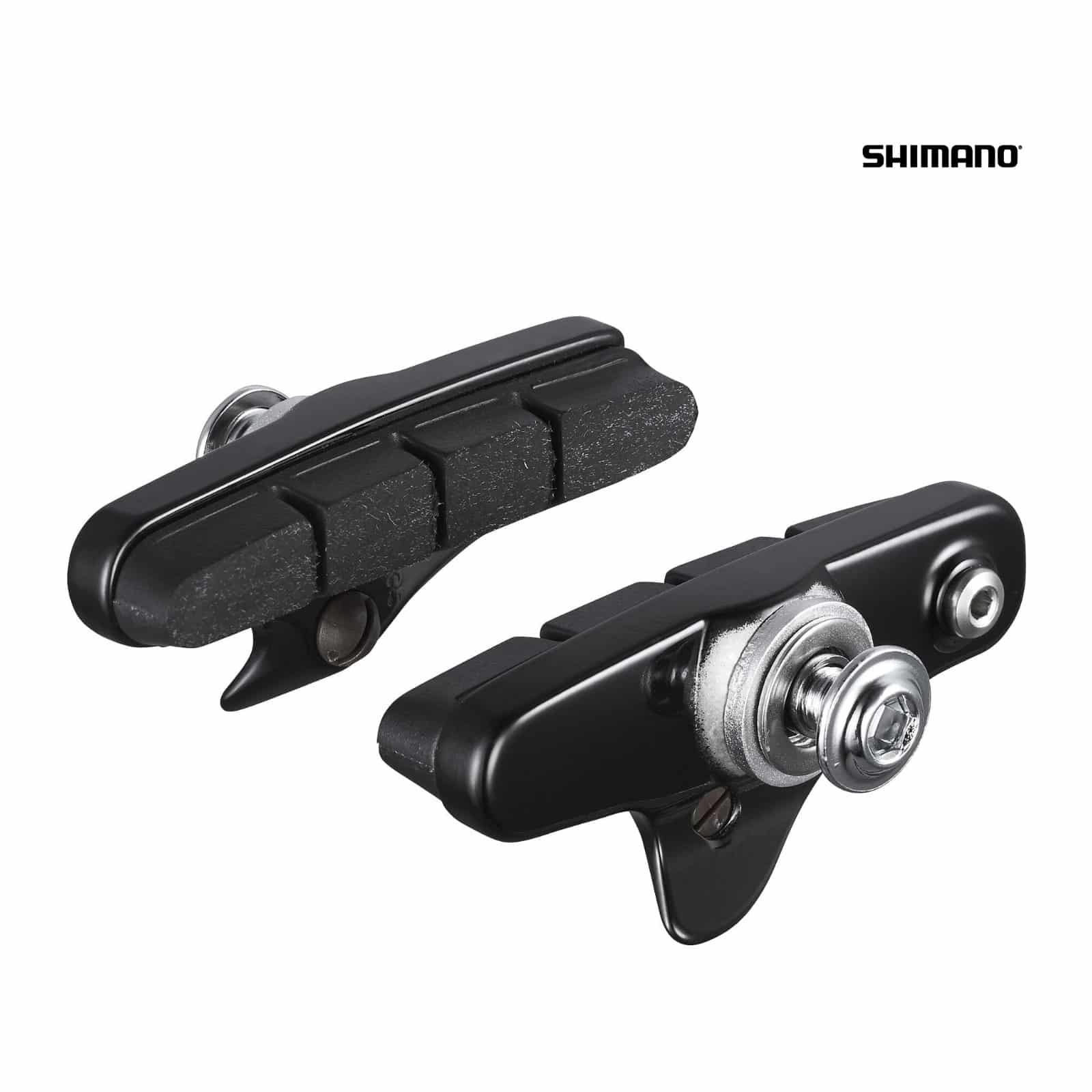 Shimano Ultegra R55C4 Cartridge Brake Shoe Set Y2J398010 Shimano Ultegra R55C4 cartridge brake shoes for BR-R8100, pair with fixing bolts