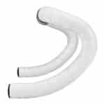 Supacaz Super Sticky Kush bar tape in white wrapped on a drop handlebar