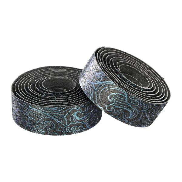 Two rolls of Supacaz Super Sticky Kush Tsunami Blue Refractor bar tape