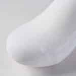 Close-up of the heel on the white UKE LingJun sock