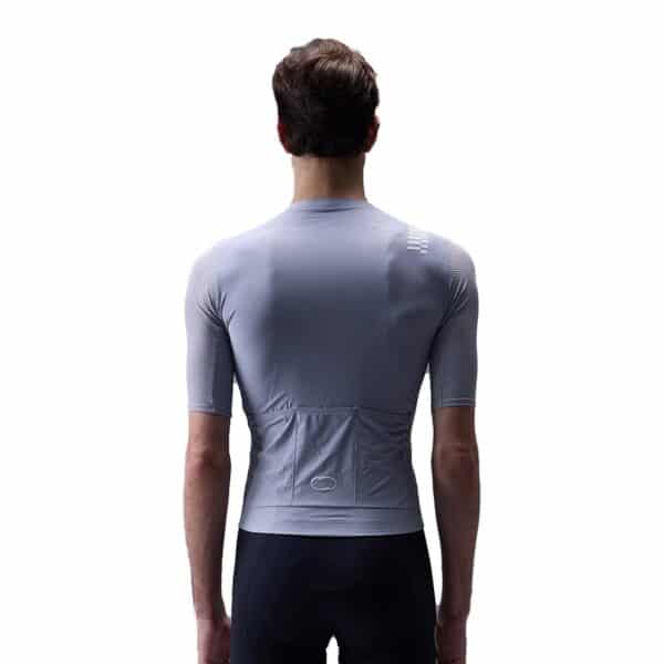 UKE RC200 cycling jersey back view with rear pockets, Dusky Purple