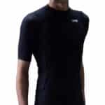 UKE RC200 men’s short-sleeve cycling jersey in Black, front view on model