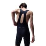 UKE RS200 bib shorts in Black, back view showing the straps