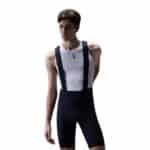UKE RS200 men’s road bib shorts in Black, front view on model